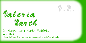 valeria marth business card